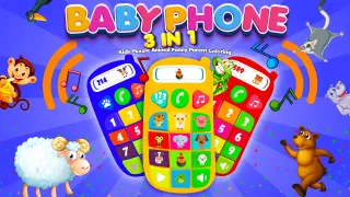 Baby Phone 3 in 1 for Kids Puzzle Animal Funny Parent Coloring