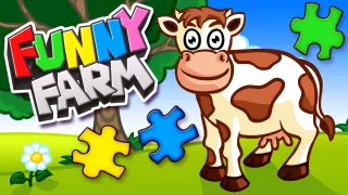 Funny Farm Animal Jigsaw Puzzle Game for Kids and Toddlers