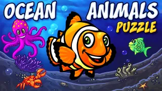 Ocean Animals Puzzle - Preschool Animal Learning Puzzles Game for Kids & Toddlers