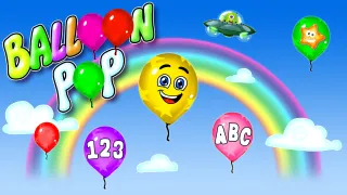 Balloon Pop - Learning Letters Numbers Colors Game for Kids