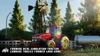 Farming Real Simulation Tractor Combine Trucks Farmer Land Game