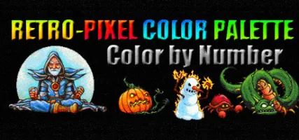 RETRO-PIXEL COLOR PALETTE: Color by Number