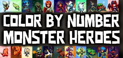 Color by Number - Monster Heroes