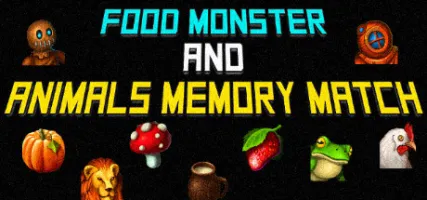 Food Monster and Animals Memory Match