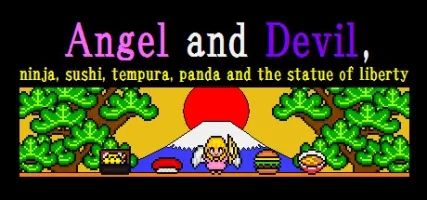 Angel and Devil ninja sushi tempura panda and the statue of liberty