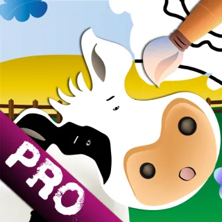 Farm Animals: Learn& Colour PRO