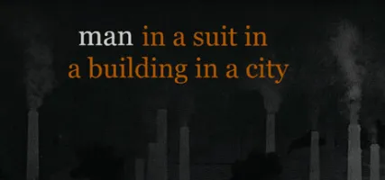 Man in a suit in a building in a city