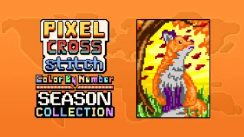 Pixel Cross Stitch Color by Number Seasons Collection
