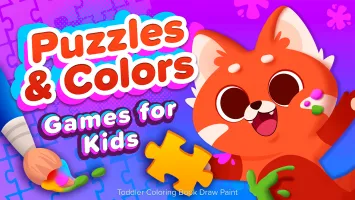 Puzzles & Colors Games for Kids Toddler Coloring Book Draw Paint