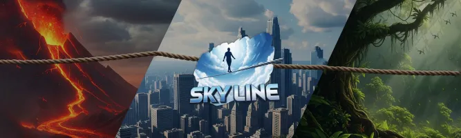 Sky Line - Rope Crossing Game