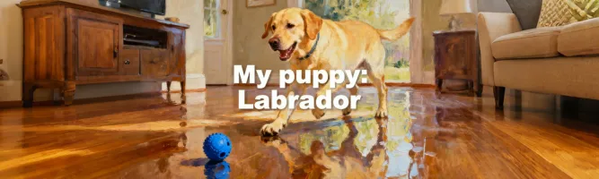 My puppy: Yellow Labrador