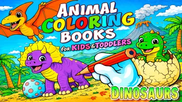 Animal Coloring Books for Kids & Toddlers - Dinosaurs
